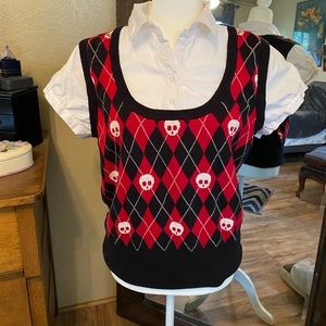 Torrid Argyle Swearer with Skulls